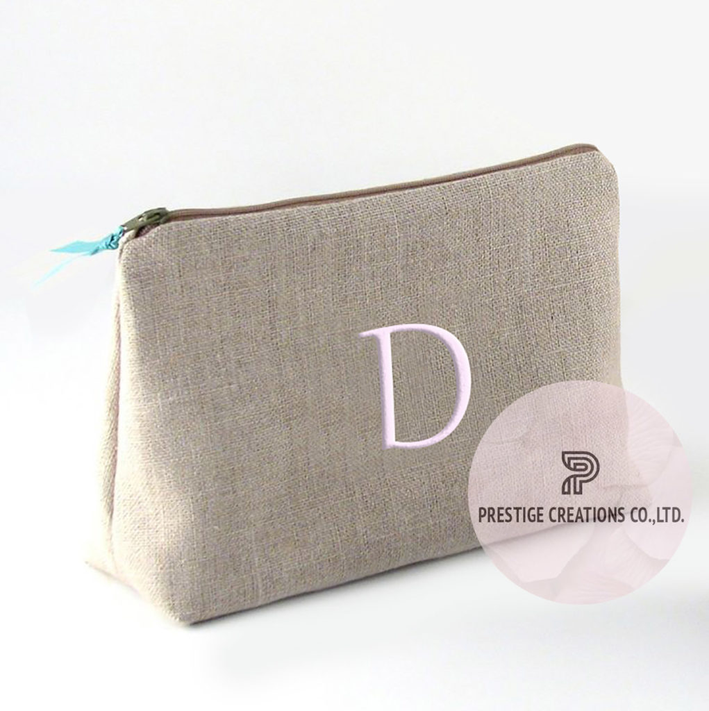 Monogram Embroidered Persoanlized Cosmetic Bags