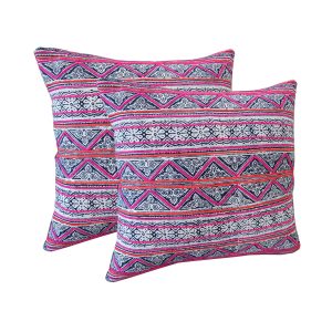Thai hemp pillow with hill tribe fabrics for wholesale