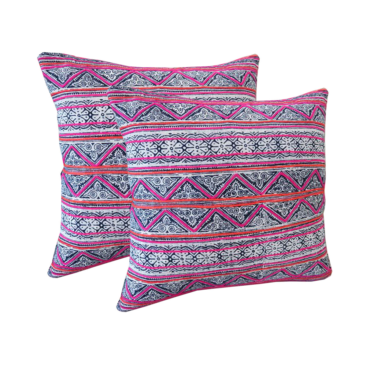 Luxury and pretty  pillow  cushion From Chiang Mai Thailand. Cotton woven slight pattern and pretty detail The Chiang Mai pillow cover