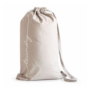 cotton drawstring duffle bag with shoulder strap