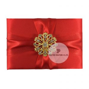 red wedding invitation pocket folder for luxury invitations