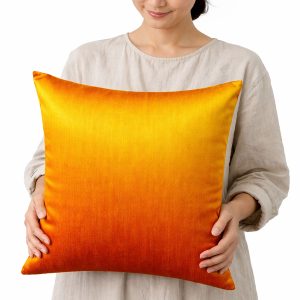 Orange Thai Silk Cushion Cover