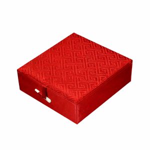 Red Chinese Brocade Silk Gift Box