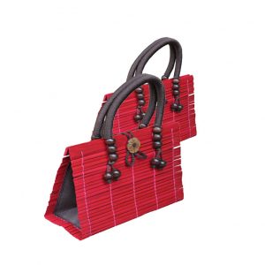 Red Bamboo Handbag