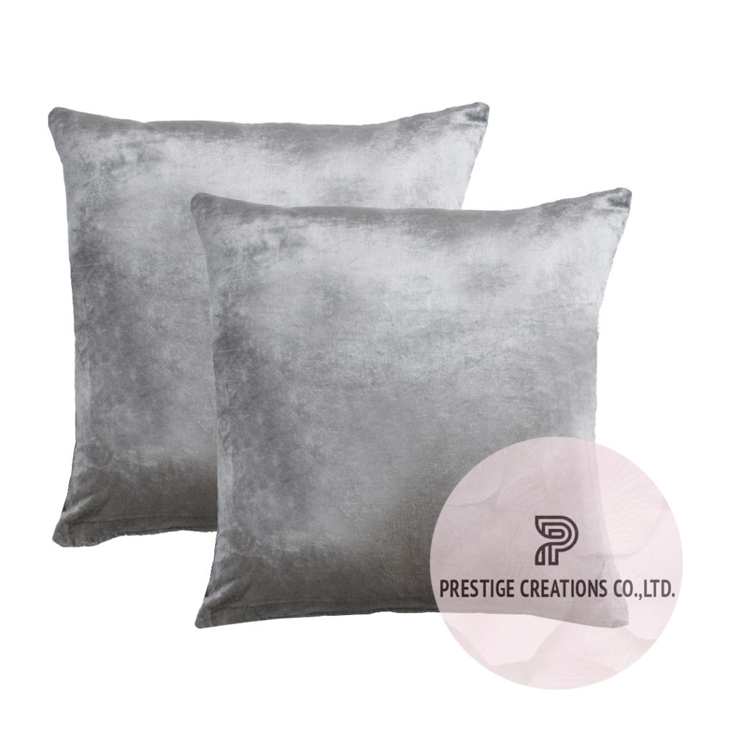 Silver Velvet Pillow Cover From Thailand For Export