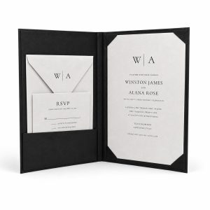 Black Venue Folio Invitation