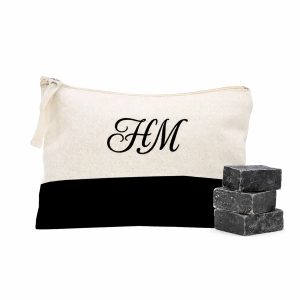 Personalized Two-Color Cotton Cosmetic Bag