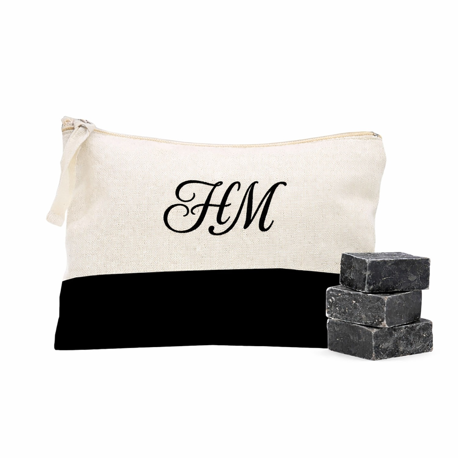 Personalized Two-Color Cotton Cosmetic Bag