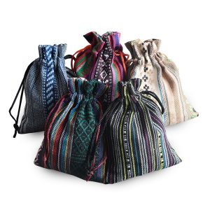 Ethnic cotton pouches from Thailand