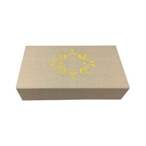 Gold foil stamped cotton box