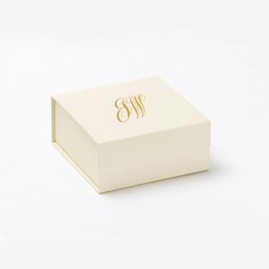 ivory monogram wedding box