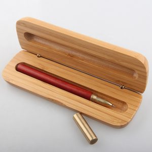 Example of wooden pen with bamboo box available to wholesale buyers
