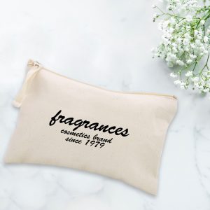 Logo cotton cosmetic bags