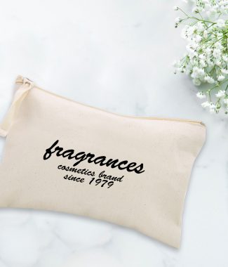 Logo cotton cosmetic bags