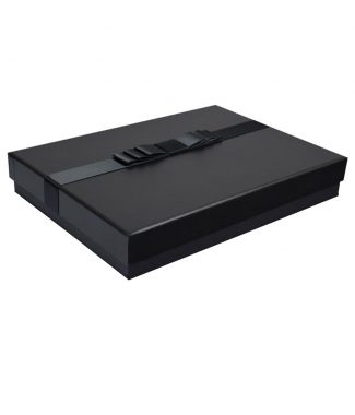 Luxury black box with bow