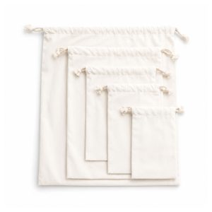 Custom size cotton drawstring bags