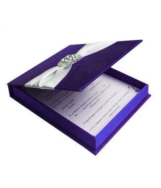 Royal blue brooch wedding box