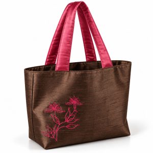 Custom Embroidered Silk Handbag