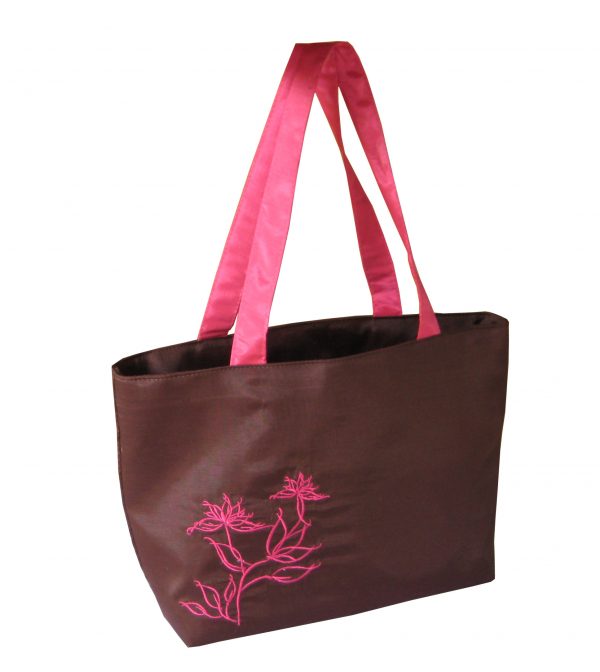 Embroidered silk fashion women handbag