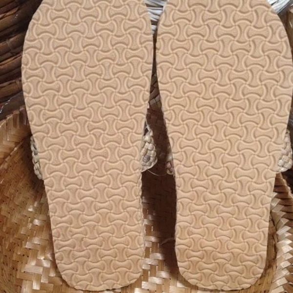rubber sole, back-side seagrass slipper