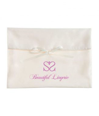 embroidered lingerie satin bag