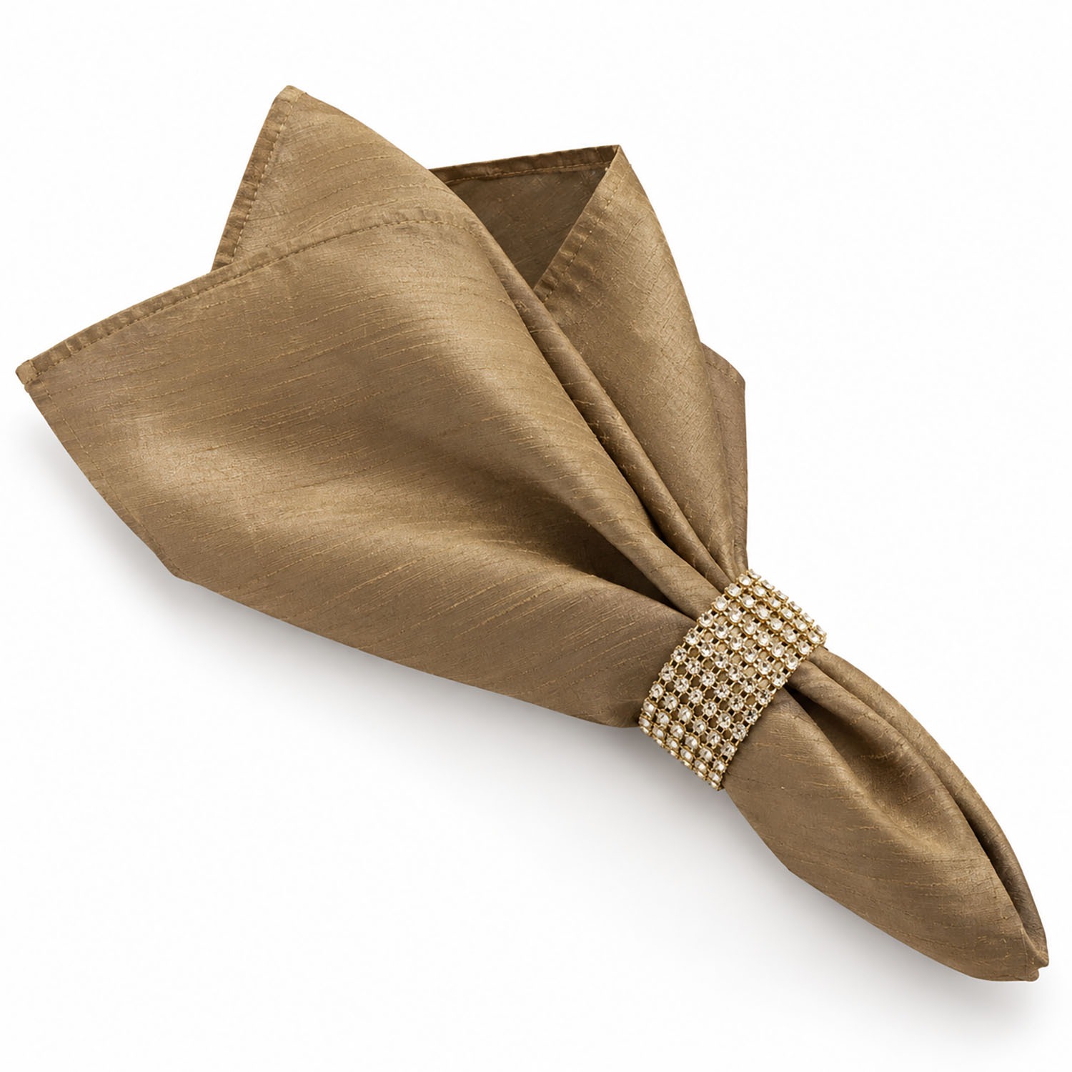 light bronze dupioni silk napkin