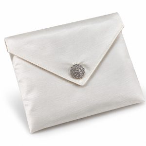 white silk envelope