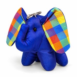 Chiang Mai silk elephant key chain