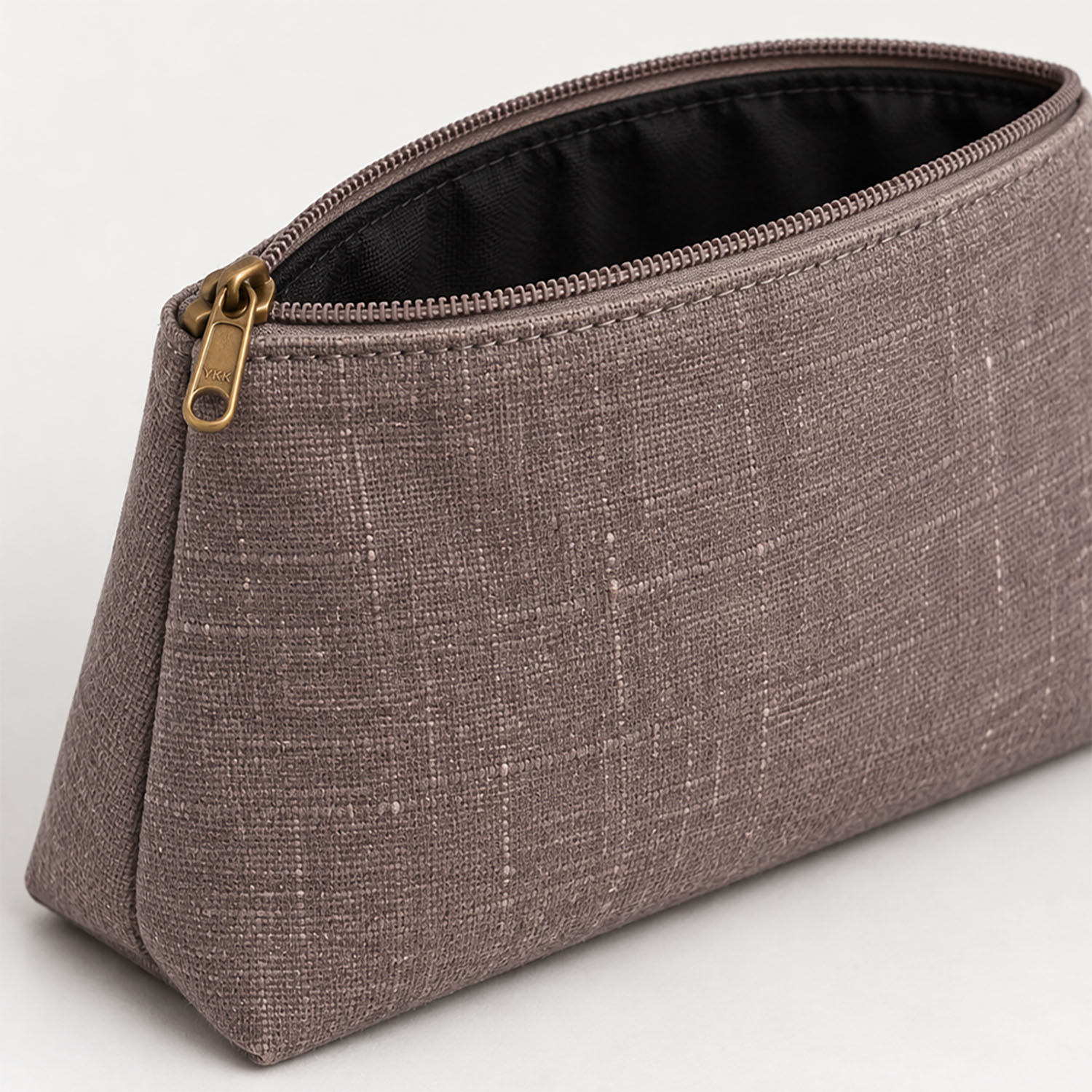 brown hemp cosmetic bag