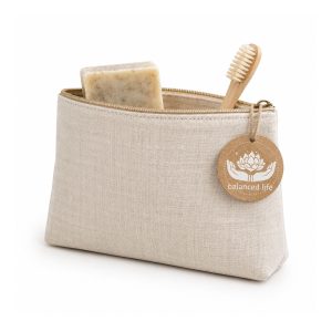 Hemp Toiletry Bag | Zipper Closure | Custom Logo | Eco-Friendly | Wholesale from Chiang Mai