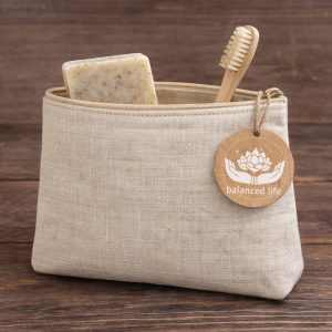Small hemp cosmetic bag from Thailand