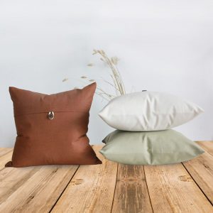 Solid linen cushions for home decoration