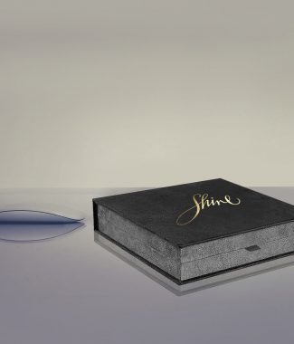 Black suede packaging box