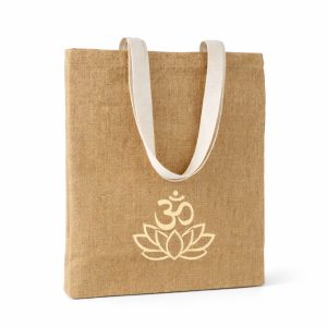 Custom logo printed jute tote bag from Chiang Mai