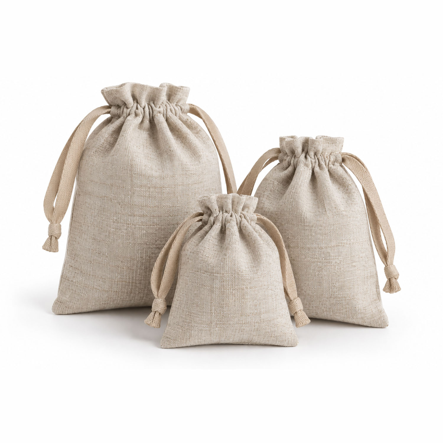 hemp drawstring bags with webbing closure