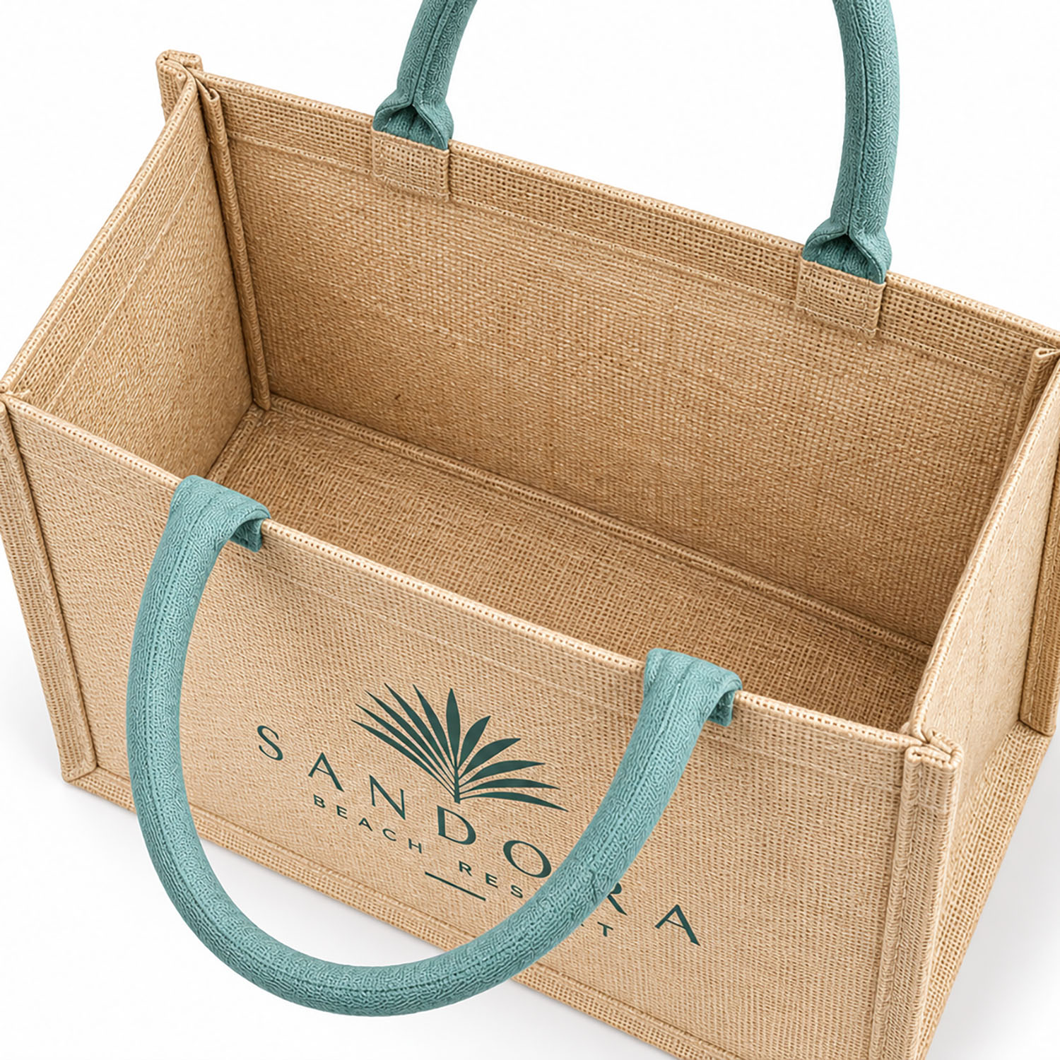 customized logo jute tote bag