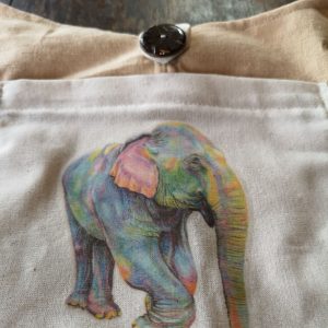 Printed elephant bag