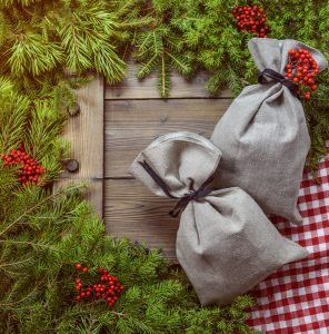 Linen drawstring bags