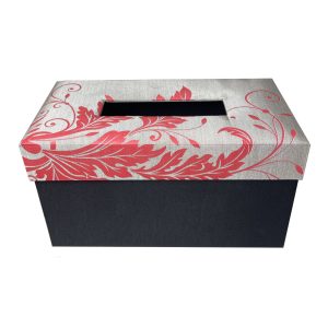 Flower pattern silk box for tissue boxes