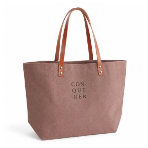 durable canvas tote bag leather handles