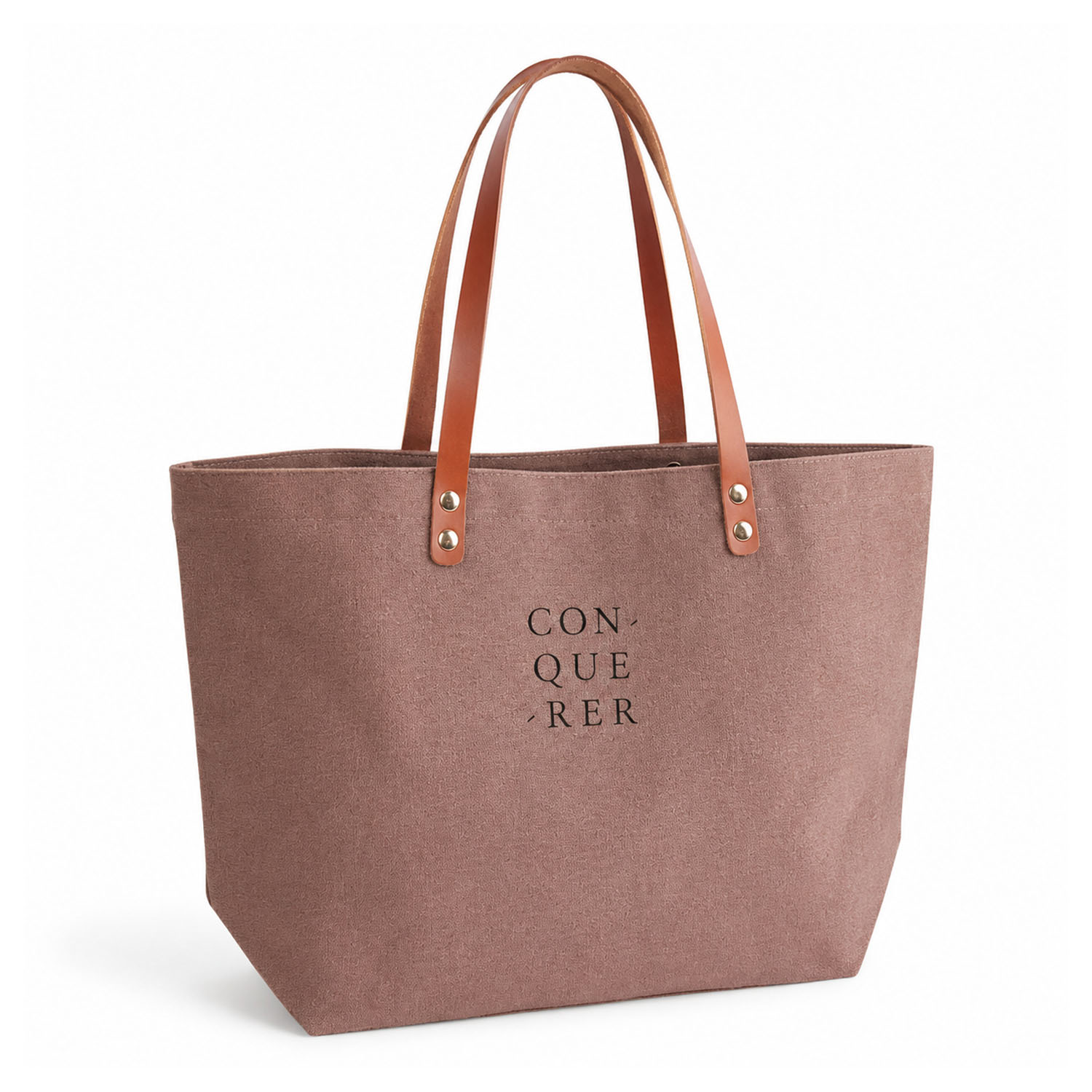 durable canvas tote bag leather handles
