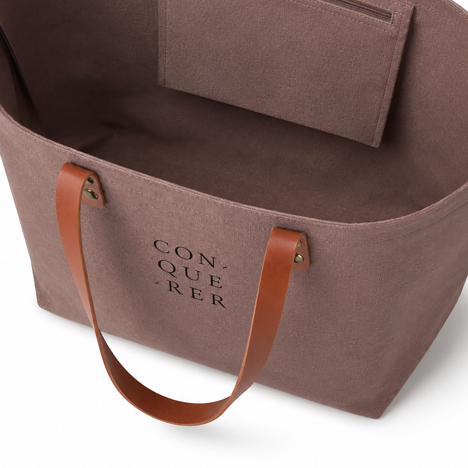 high quality tote bag with leather handle