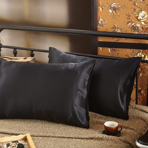 Black Thai silk cushion