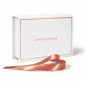 Rigid Shoulder Neck Box — Rose Gold Foil Stamped from Thailand
