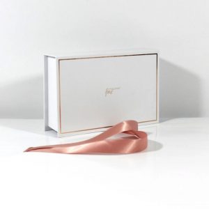 Foil stamped invitation paper boxes