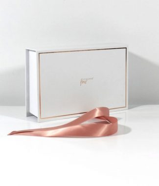 Foil stamped invitation paper boxes