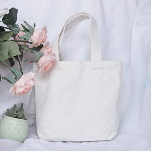Natural canvas tote bag