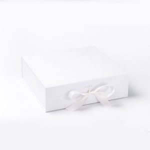 White bridesmaid gift box