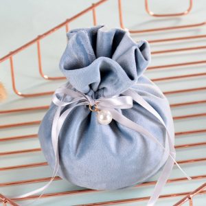 Beautiful flannel drawstring pouch