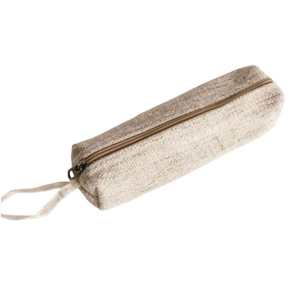 Zippered hemp pencil case